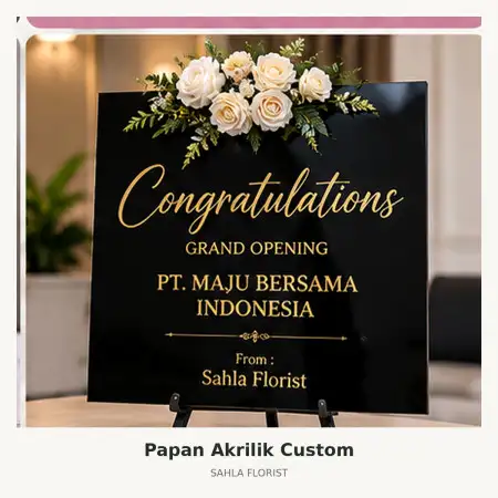 Papan Bunga Akrilik Jagakarsa